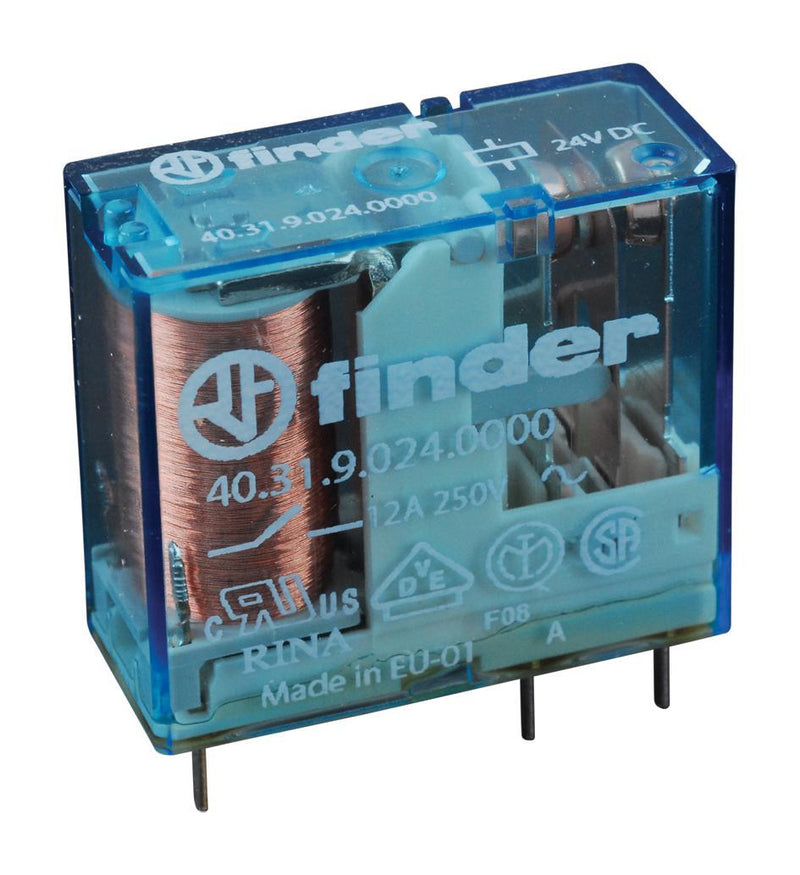 FINDER RELEVADOR MINI 1CC 10A 24VDC 1P1T 5PIN