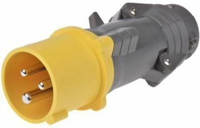 LEGRAND CLAVIJA AEREA 2P+T 16A 100/130V 4H AMARILLO IP44 HYPRA