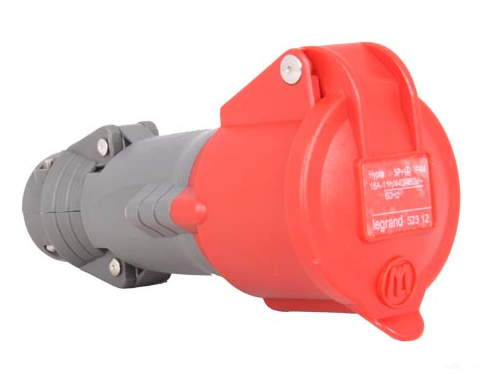 LEGRAND TOMA AEREA 3P+T 16A 440/460V 11H ROJO IP44 HYPRA