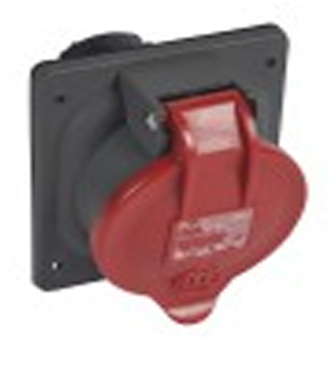 LEGRAND TOMA EMPOTRAR 3P+T 32A 440/460V 11H ROJO IP44 HYPRA