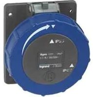LEGRAND TOMA EMPOTRAR 3P+T 32A 200/250V 9H AZUL IP66/67 HYPRA