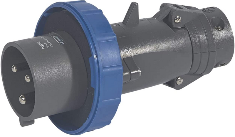 LEGRAND CLAVIJA AEREA 2P+T 32A 200/250V 6H AZUL IP66/67 HYPRA