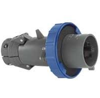 LEGRAND CLAVIJA AEREA 3P+T 32A 200/250V 9H AZUL IP66/67 HYPRA