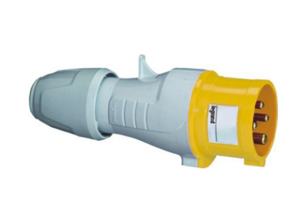 LEGRAND CLAVIJA AEREA 2P+T 16A 100/130V 4H AMARILLO IP44 TEMPRA
