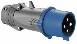 LEGRAND CLAVIJA AEREA 3P + T 63A 200/250V 9H AZUL IP66/67 HYPRA
