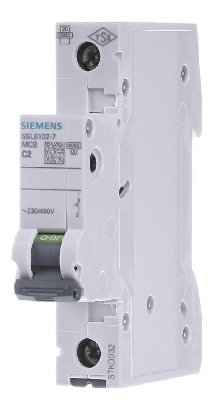 SIEMENS INT TERMOMAG P/RIEL 1P 2A C 6kA 440VAC 60VDC