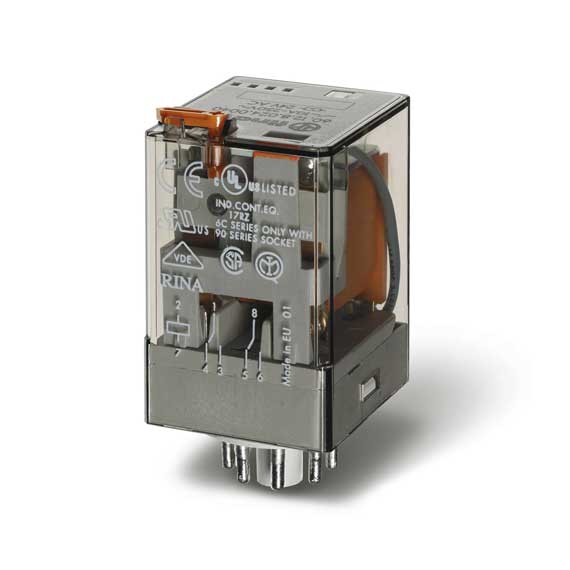 FINDER RELEVADOR ENCAPSULADO 10A 120VCA 2P2T 8 PIN