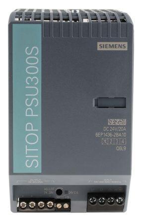 Siemens Fuente Psu300S Ent 3F 400-500Vac Sal 24Vdc 20A SKU: 6EP1436-2BA10