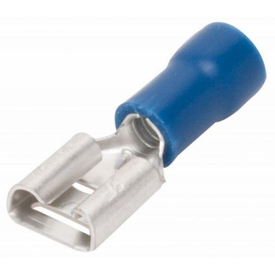 FASTON HEMBRA AISLADA AZUL 16-14 AWG C/CUBIERTA