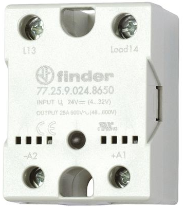FINDER REL EDO SOLIDO P/PANEL 1P 40A ENT 4-32VDC 77B190248250