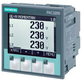 SIEMENS PAC3200 LCD MEDIDOR ENERGIA TERMINAL TORNILLO