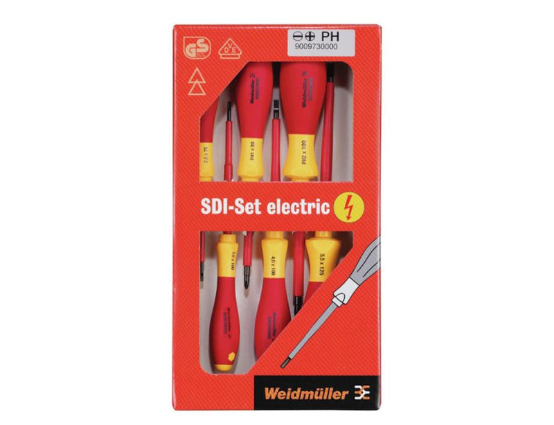 Weidmuller Juego De 6 Desarmadores C/Aisl Sdis 25-55/Ph1/2 SKU: 9009730000