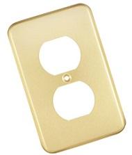 ARROW PLACA P/CONTACTO DUPLEX ALUMINIO DORADA