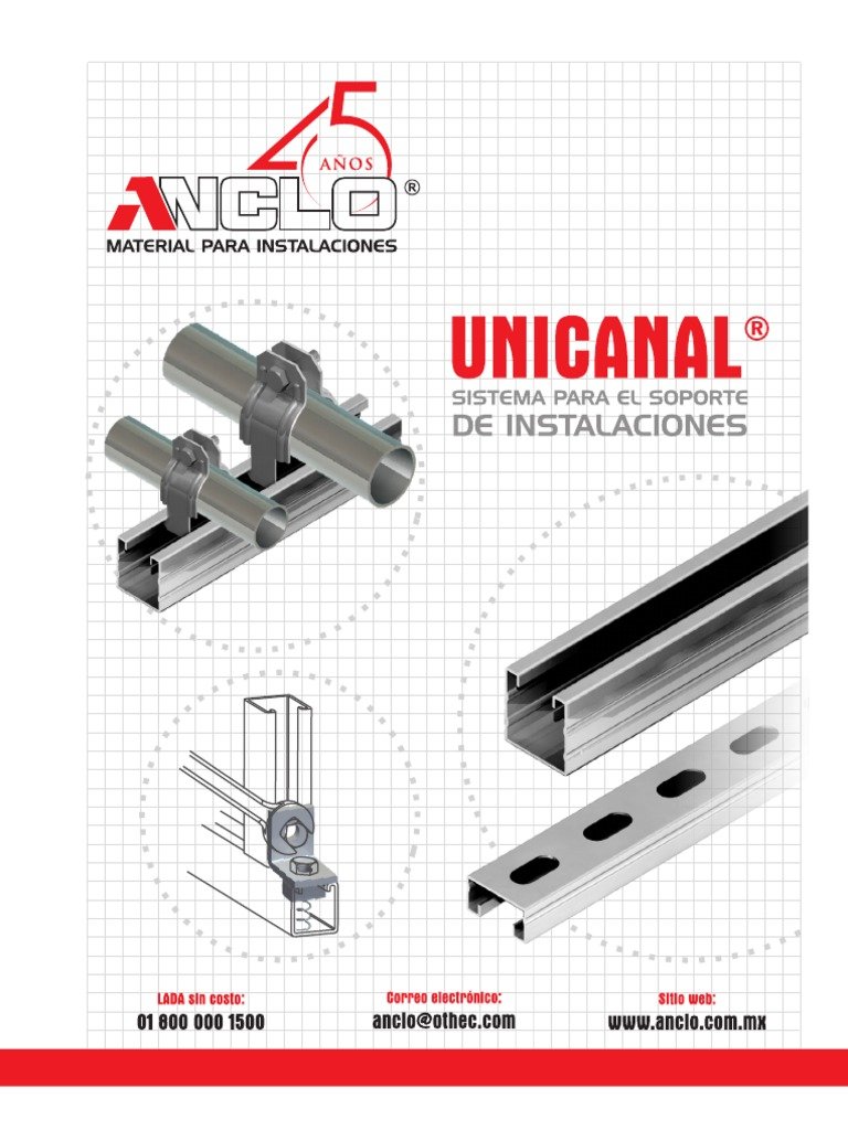 ANCLO TOPE UNICANAL "U" 13 MM 1/2 IN P355