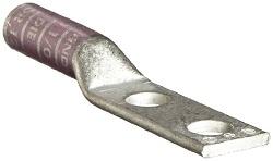 BURNDY ZAPATA 2 BARRENOS 3/8" CAÑON LARGO 4 AWG