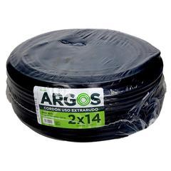 CABLE USO RUDO ARGOS 2X14 AWG NEGRO (ROLLO 100 MTS)