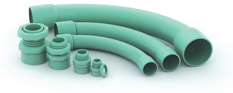 Codo Pvc Verde 25Mm (1"") X 90° SKU: CoDoP25