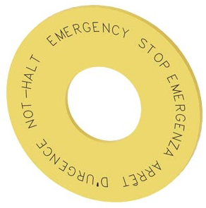 SIEMENS ETIQUETA PARADA DE EMERGENCIA AMARILLA 60MM