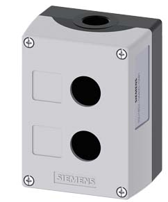 SIEMENS BOTONERA 2 ORIFICIOS METAL