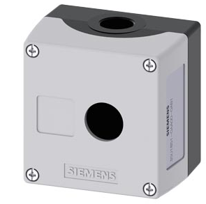 SIEMENS BOTONERA 1 ORIFICIO GRIS 22MM METALICA