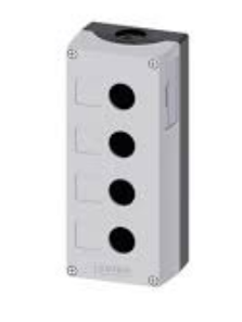 SIEMENS BOTONERA 4 ORIFICIO GRIS 22MM PLASTICO