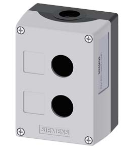 SIEMENS BOTONERA 2 ORIFICIO GRIS 22MM PLASTICO