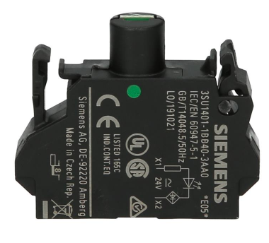 SIEMENS ELEMENTO LED VERDE 24V AC/DC RESORTE P/FRONTAL