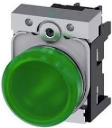SIEMENS LAMPARA VERDE LED 24V AC/DC -COMP METAL
