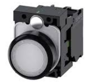 SIEMENS BOTON ILUM BLANCO 1NA+LED 24V AC/DC -COMP PLAST