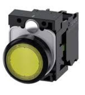 SIEMENS BOTON ILUM AMARILLO 1NA+LED 24V AC/DC -COMP PLAST