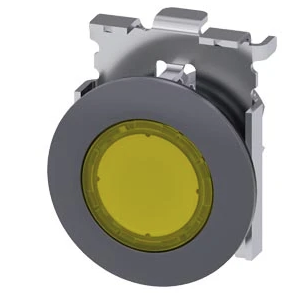 SIEMENS CABEZA BOTON 30MM ILUM AMARILLO SOSTENIDO C/ANILLO METAL
