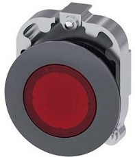 SIEMENS CABEZA BOTON 30MM ILUM ROJO SOSTENIDO C/ANILLO METAL