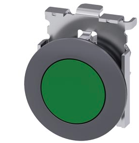 SIEMENS CABEZA BOTON 30MM VERDE C/ANILLO METAL