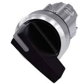 SIEMENS CABEZA SELECTOR ILUM 2 POS NEGRO SOST METAL