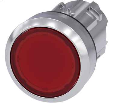 SIEMENS CABEZA BOTON ILUM ROJO METAL