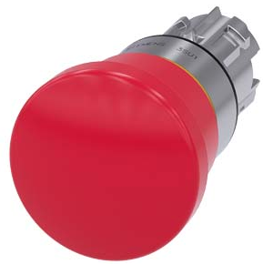 SIEMENS PULSADOR PARO EMERG METAL ROJO 40MM