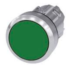 SIEMENS CABEZA BOTON SOSTENIDO VERDE METAL