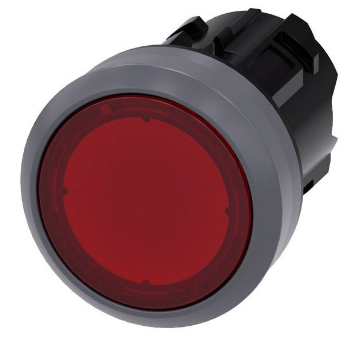 SIEMENS Cabeza Botón Ilum rojo c/anillo plástico SKU: 3SU1031-0AB20-0AA0