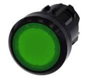 SIEMENS CABEZA BOTON SOSTENIDO VERDE -ILLUM PLAST