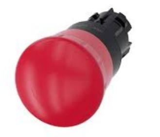 SIEMENS PULSADOR PARO EMERG 22MM ROJO 40MM DESENCLAVAMIENTO POR G