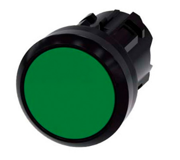 SIEMENS Cabeza Botón verde rasante plástico SKU: 3SU1000-0AA40-0AA0