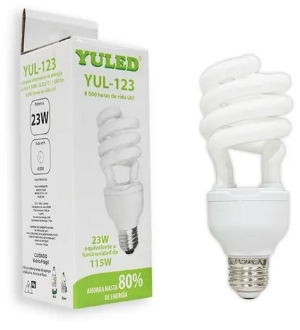 YULED FOCO ESPIRAL AHORRADOR 23W 65000K (EQUIV. 115W)