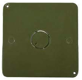 CAJA CUADRADA PVC VERDE 38mm (1-1/2)