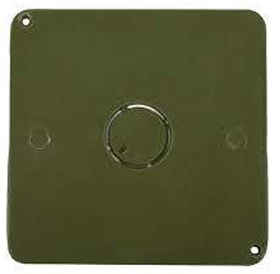 Caja cuadrada PVC verde 38mm (1-1/2"") SKU: CAJAP38