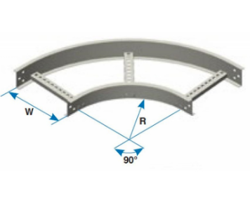 CROSSLINE CURVA HORIZONTAL FONDO SOLIDO 6"