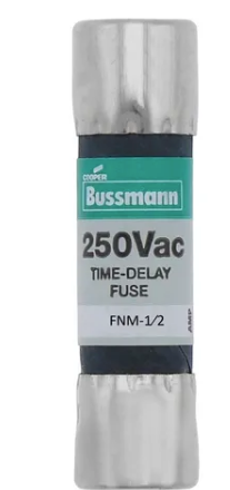 BUSS FUSIBLE FIBRA FUSETRON RETAR 250V 0.5 AMPS FNM-0.5