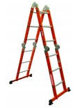 PELDAÑOS ESC MULTIPOSICIONES ACERO 3E S/CHAROLAS NARANJA 150 KG PROFESIONAL NARANJA 3.54M 333614