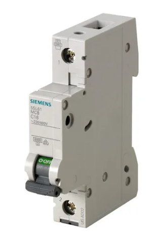 SIEMENS INT TERMOMAG P/RIEL 1P 10A C 15kA 440VAC 72VDC