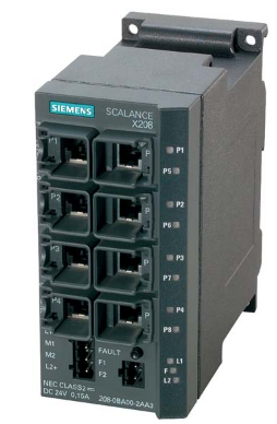 Siemens Switch 8 X Rj45 Scalance X208 Managed Alim Redundante SKU: 6GK5208-0BA10-2AA3