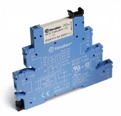 Finder Relevador Tipo Clema Bob 24Vac/Dc 1P 1T 6A Push In SKU: 39.61.0.024.0060